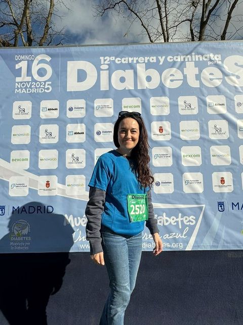 Marisa en 2025 en la carrera y caminata por la diabetes de Madrid
